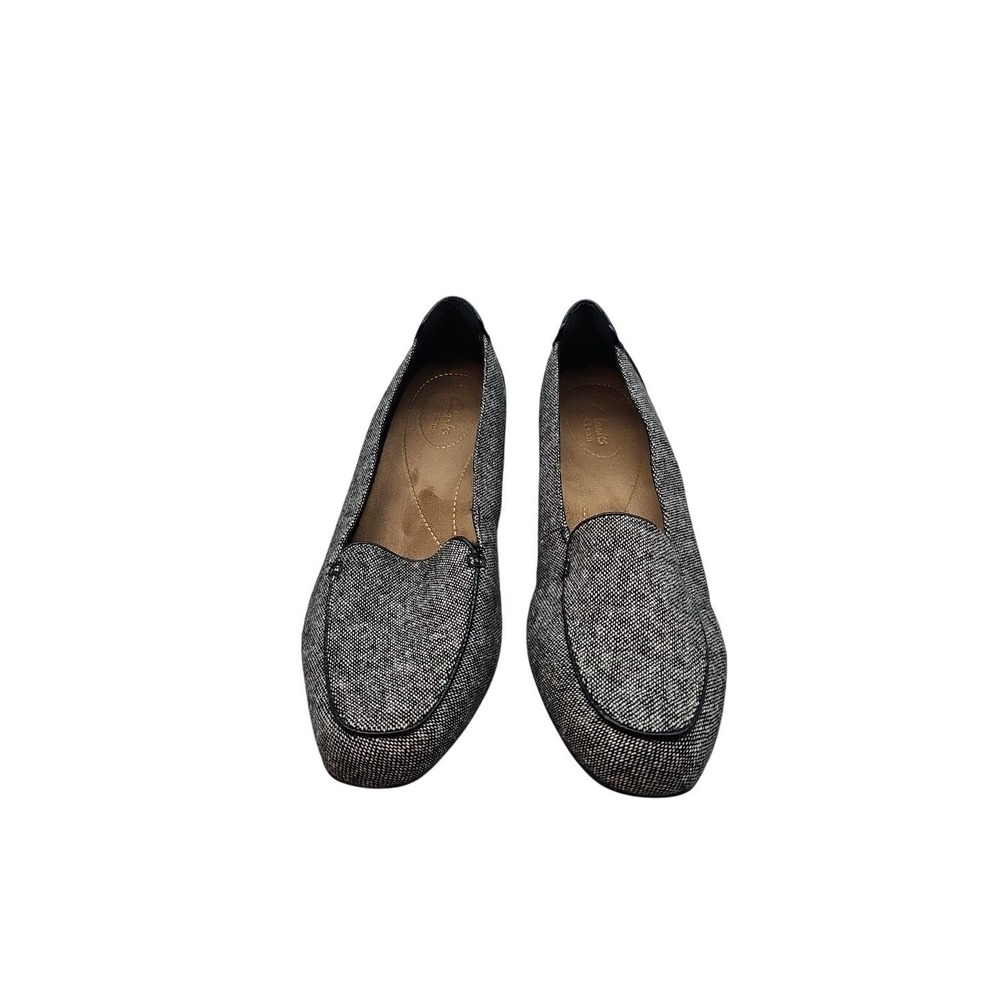 Clarks‎ Women's Size 9 Keesha Luca Black Tweed Wool Slip On Shoes Loafers